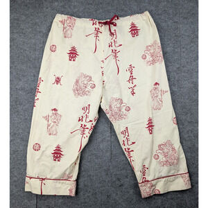 Vintage Y2K Bed Head Pajama Pants Womens Large Oriental Cotton USA Made Dragon